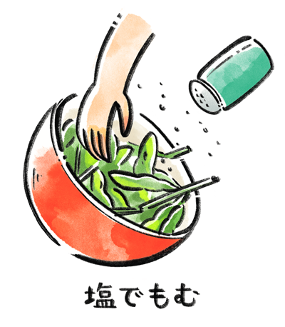 塩でもむ